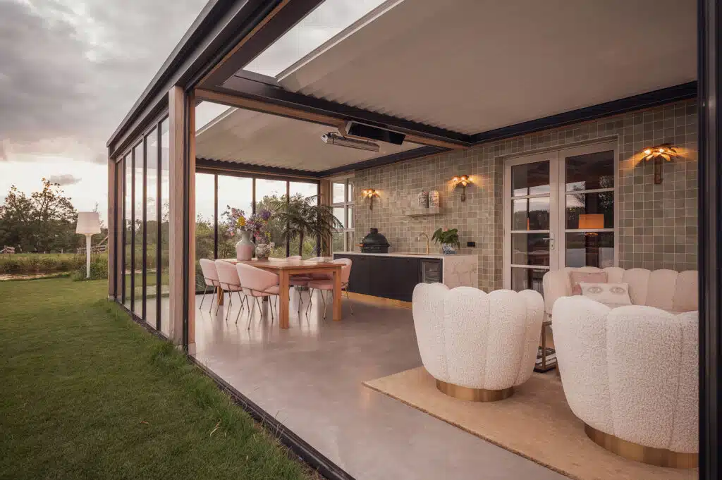 Vouwwanden voor luxe tuinkamer